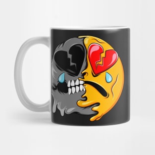 Broken Heart Eyes Zombie Emoji Mug